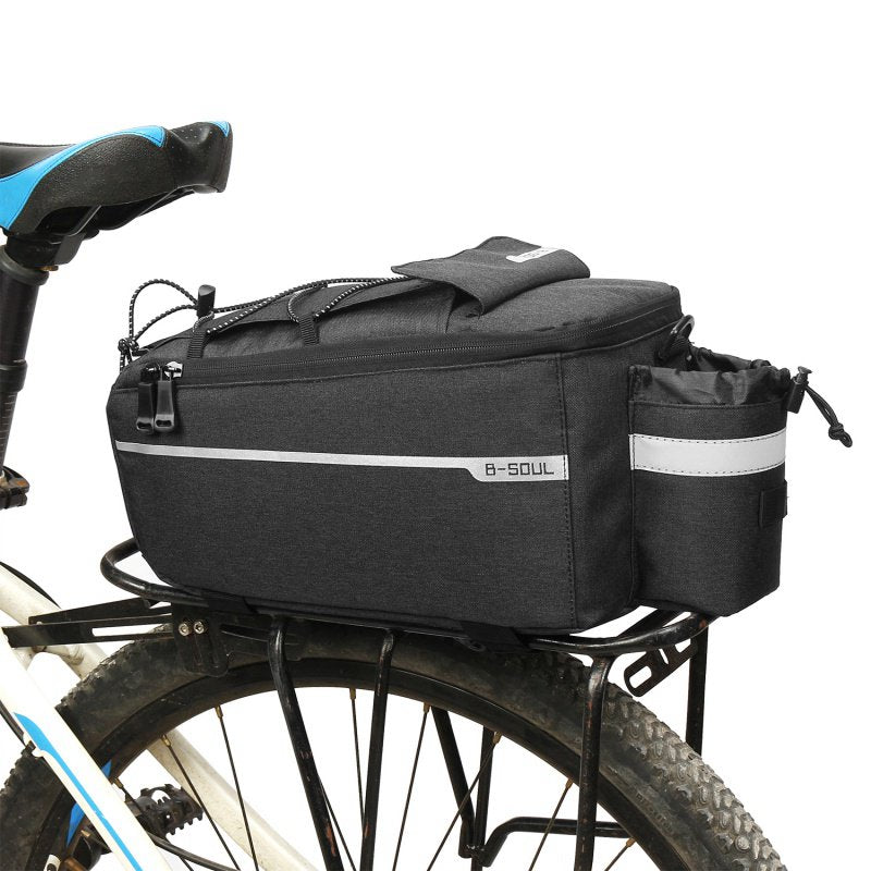 Popvcly Bicycle Bag Insulated Trunk Cooler Pack Cycling Bicycle Rear Rack Storage Luggage Pouch Reflective MTB Bike Pannier Shoulder Bag