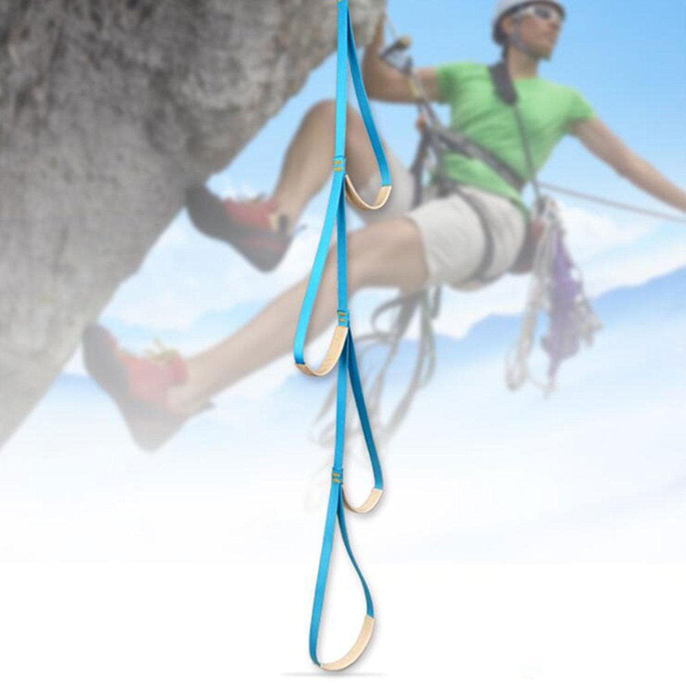 4 Steps Climbing Rope Ladder 3.6Ft Durable Climbing Strap Ladder Webbing Ladder Hanging Rope Aid Tool for Climbing Caving Outdoor