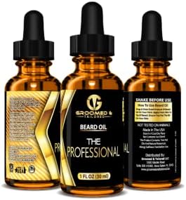 Groomed & Tailored Professional Beard Oil for Men - Premium All-Natural and Organic Beard Oil - Achieve a Softer, Smoother, and Well-Moisturized Beard - Effective Leave-in Conditioner - Scented Formul