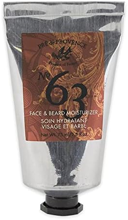 Pre de Provence No. 63 Men's Collection Aromatic, Warm, Spicy Masculine Fragrance, Beard & Face Cream, 75 ML