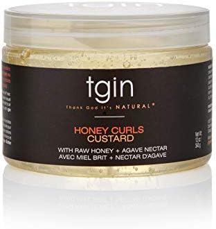 tgin Honey Curls Custard For Natural Hair - Dry Hair - Curly Hair - Damaged Hair - 12 Oz