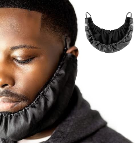Mens Beard Bonnet for Essential Oil and Moisture Retention and Healthy Hair Growth - Premium Quality Silky Soft Beard Conditioning Cap, Helps to Prevent Itching and Split Ends - Satin Beard Bandana