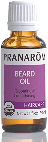 Pranarom - Beard Oil (30ml) - 100% Pure Natural Therapeutic Grade - Jojoba, Cedarwood, & Frankincense | USDA & ECOCERT Certified Organic