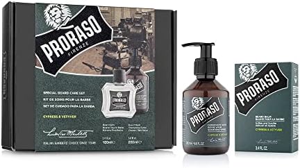 Proraso Beard Care Duo Kit for New or Short Beards with Beard Balm and Beard Wash, Cypress & Vetyver