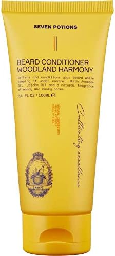 SEVEN POTIONS Beard Conditioner for Men – Prevents Beard Itch and Dandruff – Natural, Vegan, Cruelty Free (Woodland Harmony, 3.4 FL OZ)