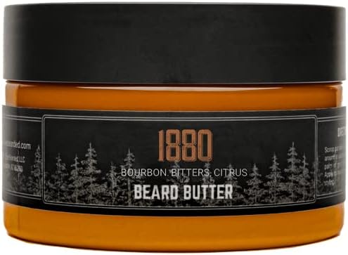 Live Bearded Beard Butter - 1880 - Leave in Conditioner for Beards - 3 oz. - Moisturize, Style, Condition - All-Natural Ingredients with Shea Butter - Light to Medium Hold - Made in the USA