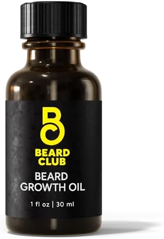 Beard Club - Beard Growth Oil - Grow A Thicker Fuller Beard, Fill in Patches - Healthy Natural Castor, Coconut and Avocado Beard Growth Serum to Stimulate Thicker, Fuller, Healthier Facial Hair Growth