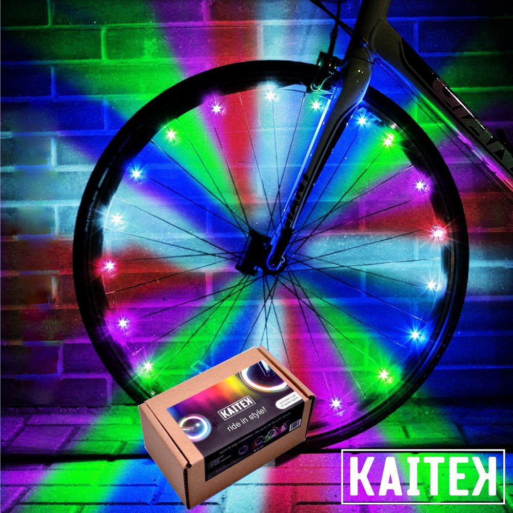 Kaitek LED Bicycle Wheel Accessory Light for 1 Wheel, Color-Changing