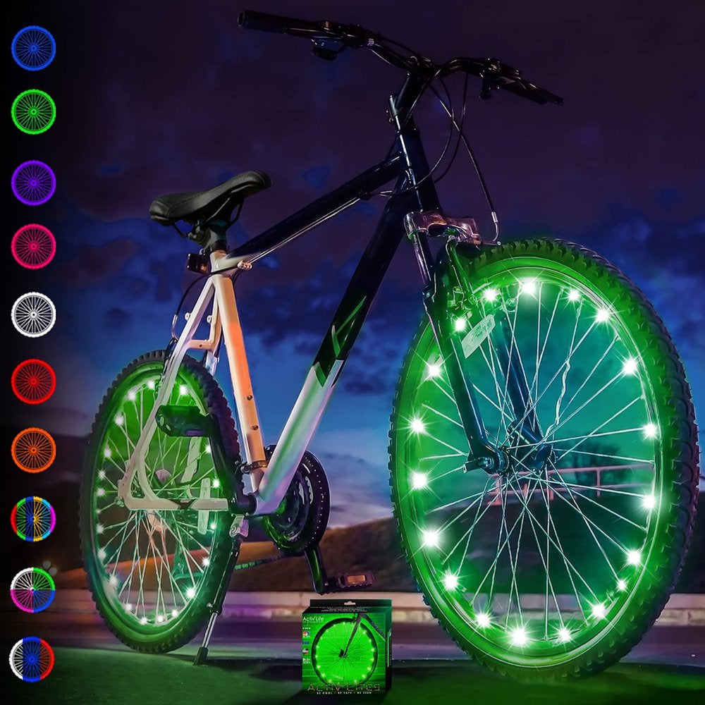 Activ Life LED Bike Wheel Lights Bicycle Spoke Light for Night Riding White 2-Pack