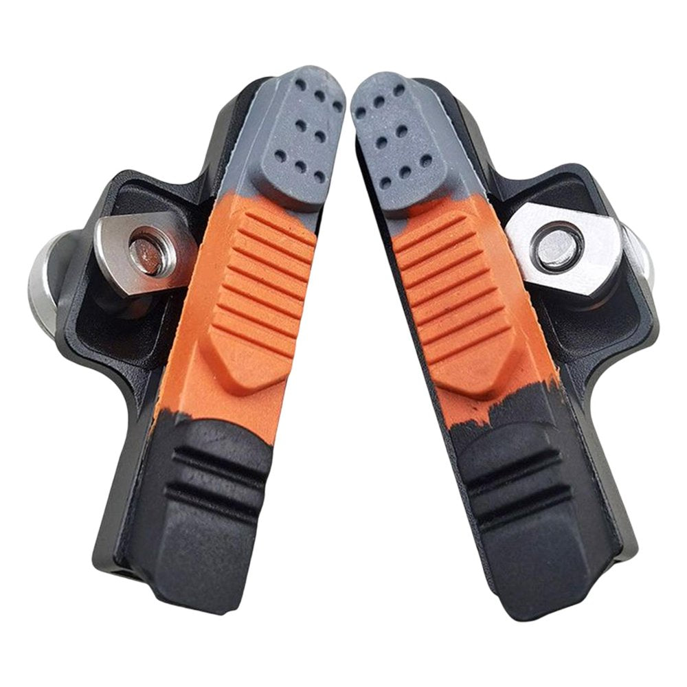 2Pcs 55 Mm Brakes Pads Replacements with C Caliper Adapter for Road Bikes Easy Carry Simple Use Parts Easy Store , Black