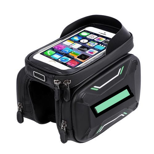 Green Front Mount Touchscreen Bike Bag