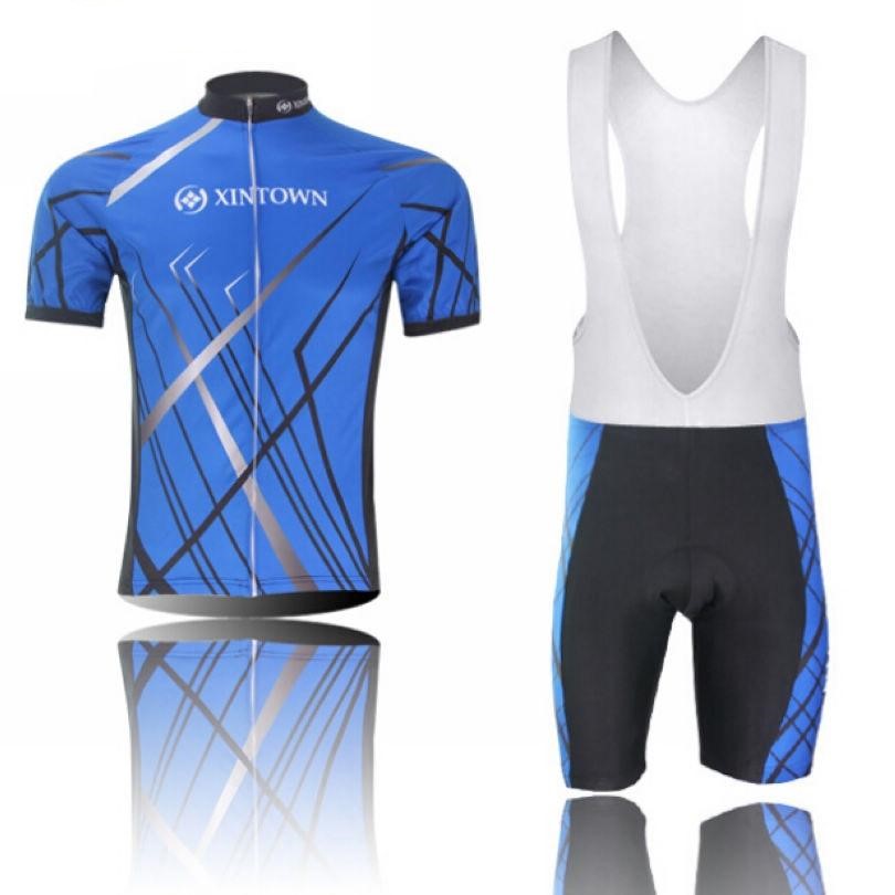 Mens Cycling Sets Jersey and Shorts or Bibs Moisture Wicking Flexible