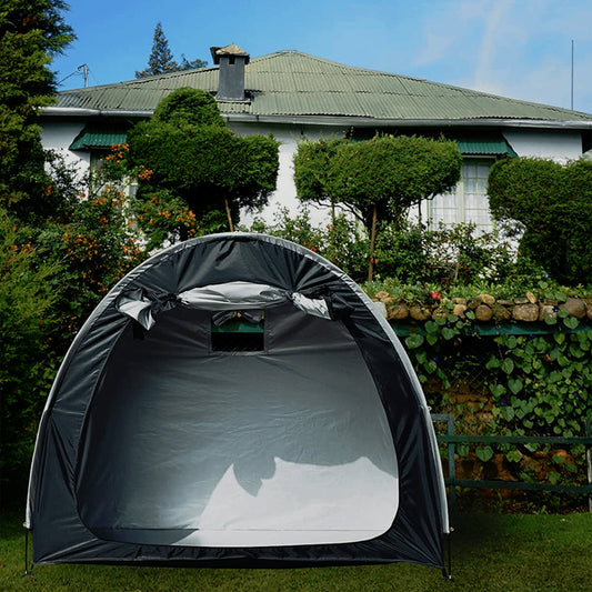 Bike Cover Tent, Outdoor Waterproof Portable Storage Tent for 2 Bikes, Anti-Dust Bicycle Storage Shed,Backyard Shed Tarps Cover,Pu4000 210D Oxford Fabric