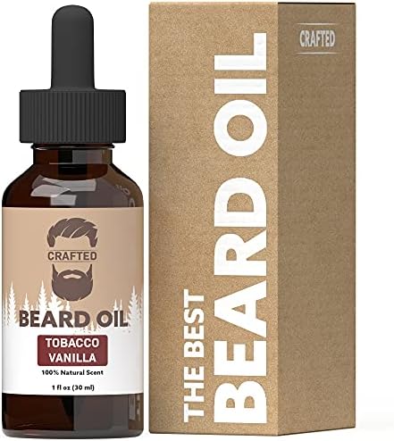 Crafted Beards Beard Oil Beard Oil Conditioner - Leave Your Beard Feeling Amazing - All Natural Ingredients - No Residue - Mustache Oil - 1oz - Made in the USA (Tobacco Vanilla)