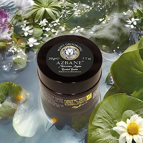 KENZADI Moroccan Argan Oil based BEARD BALM, Tobacco-&-Patchouli scented, for a perfect match of hydration and handsomeness, 50 gr, 1,7oz