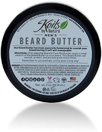 Koils by Nature Beard Butter | 2 Fluid Ounce | Lock in Moisture, Prevent Razor Bumps - Leaves Beard Soft & Manageable