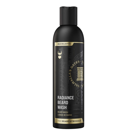 The Beard Struggle - Radiance Beard Wash - Gold Collection, Valhalla's Gates - Cleanse, Nourish, & Softens Beard - Viking Beard Wash for Men (8 Fl oz)