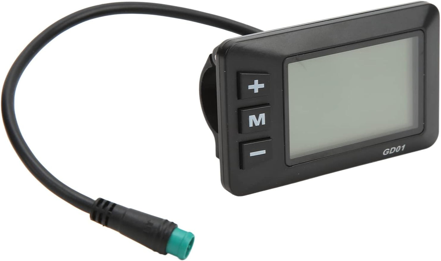 Aramox LCD GD01 Display, Electric Bicycle Display 36V 48V LCD GD01 Display 5 Pin Waterproof Plug for 22.2mm Handlebar