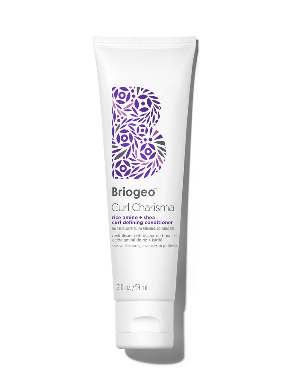 Briogeo Curl Charisma Hydrating Conditioner, Define and Moisturize Wavy, Curly, and Coily Hair, Vegan, Phalate & Paraben-Free, 2 oz