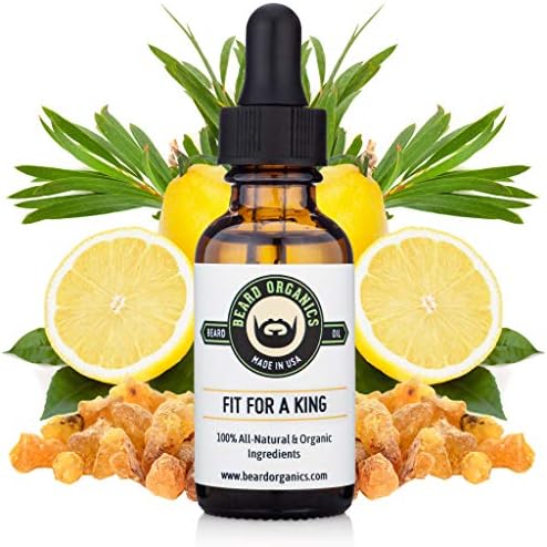 Fit For A King Beard Oil | Lemon, Tea Tree & Frankincense Scent | by Beard Organics