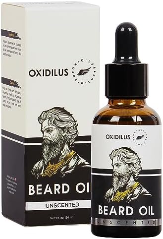 Oxidilus Premium Beard Oil - Nourishing Blend with Jojoba & Grape Seed Oils - Natural & Fast-Absorbing Formula - 100% Safe for Sensitive Skin - 1 fl. oz