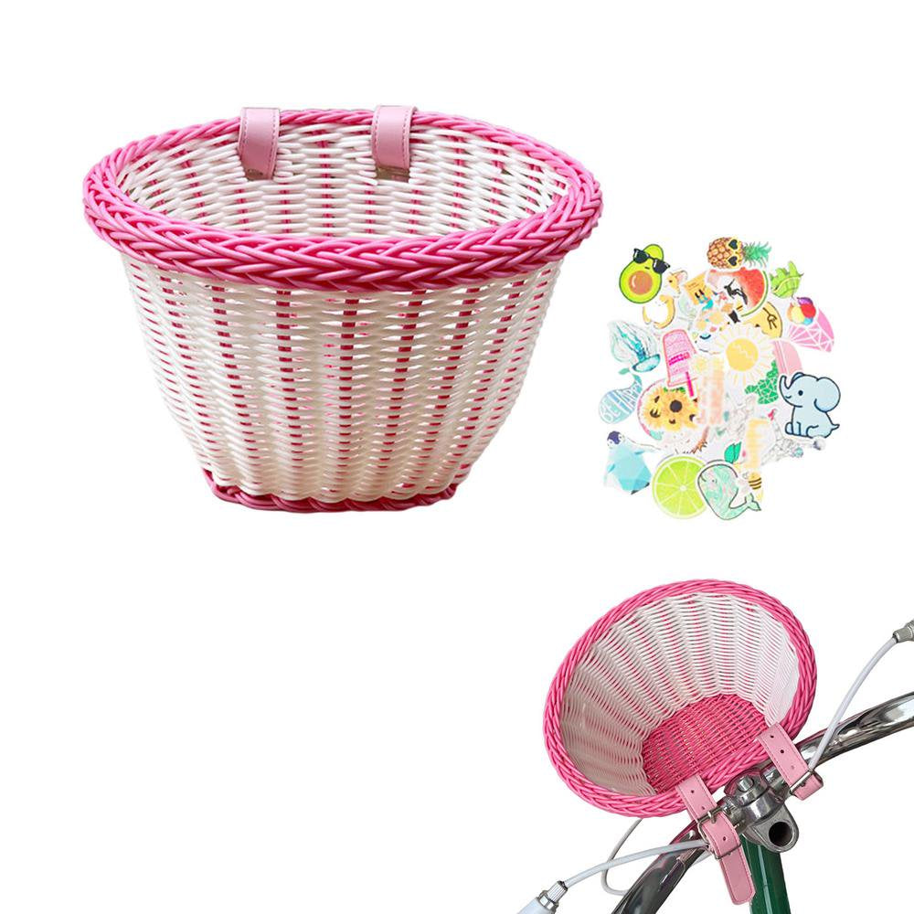 Gecorid Kid'S Bicycle Basket Front Handlebar Kid'S Bicycle Basket Front Toddler Tiny Tricycle Baskets Decorative Bike Accessories Set Rational
