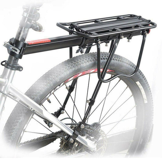 HOTSYSTEM 110 Lbs Capacity Adjustable Rear Bike Rack Carrier Luggage Cargo Bicycle Accessories