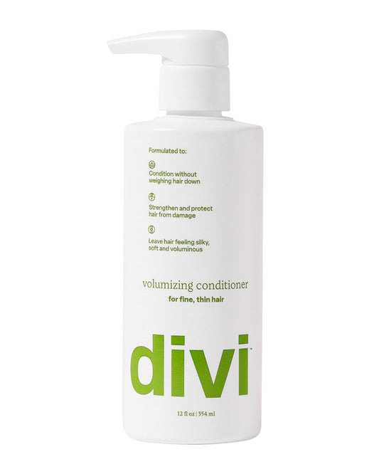 divi Volumizing Conditioner for Women and Men - Lightweight Volume Conditioner for Fine Hair - Designed to Strengthen and Protect the Hair from Damage, 12 Fl Oz.