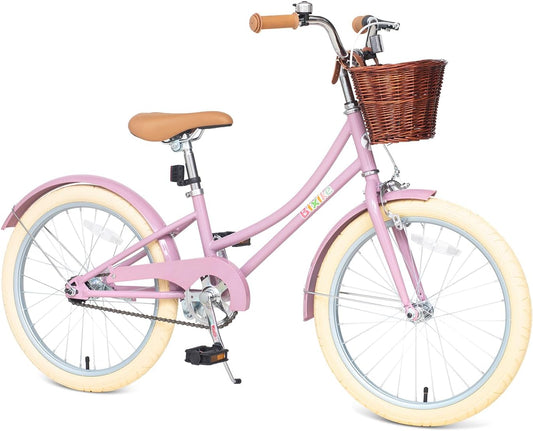 Retro Design Girls Bike with Basket for 5-13 Years Old Kids, 16 Inch Kid Bicycle - $115