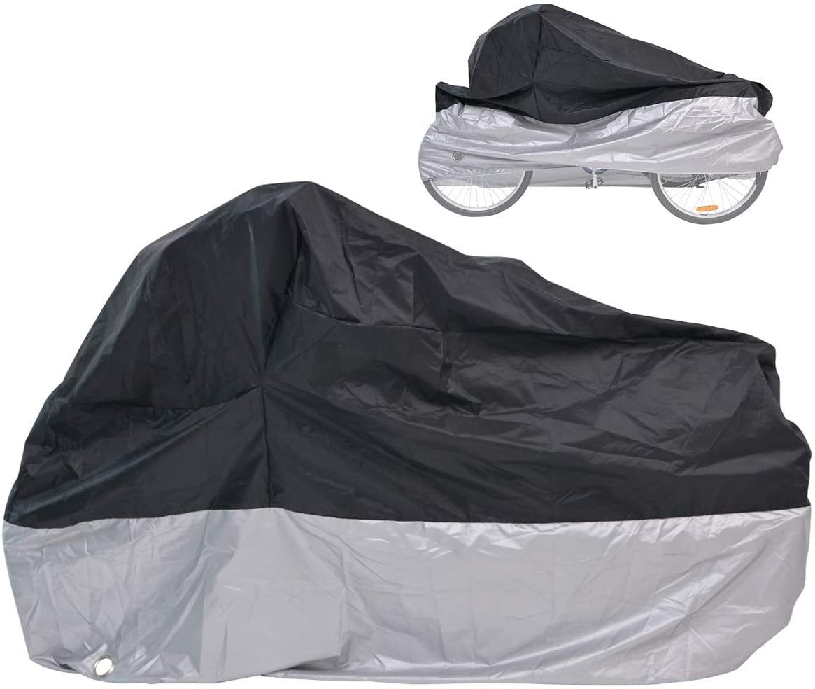 MOONCOOL Adult Tricycle Trike Cover, 3 Wheeled Bike Cover for Outdoor Storage Waterproof, Anti-Uv Dust Wind Proof