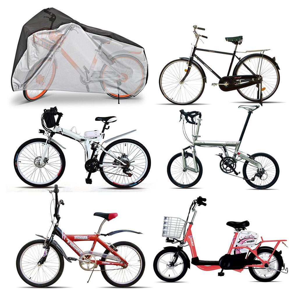 2 Pack Outdoor Waterproof Bike Covers,Bicycle Storage Tarps for Bikes Shelter from All Weather Conditions for Mountain and Road Bikes