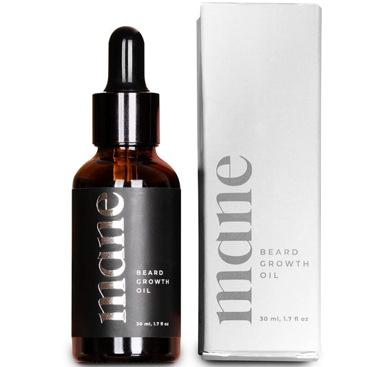 Beard Growth Oil - Fuller & Thicker Beard with Jojoba, Ginger Root, and Sesame Seed Oil - Clear Pores, Strengthen, Nourish Hair - (1 Pack)