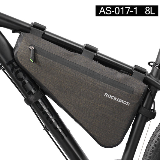 ROCKBROS 8L Bike Triangle Bag Bicycle Front Frame Tube Bag Frame Bag MTB Cycling Tool Accessories Storage Bag Pouch