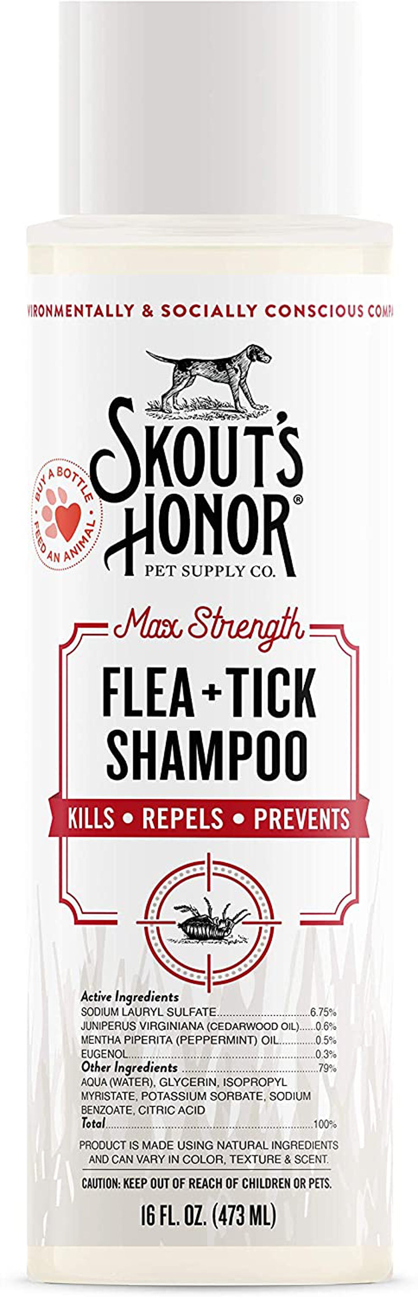 Skouts Honor Dog Shampoo Flea And Tick 16oz,