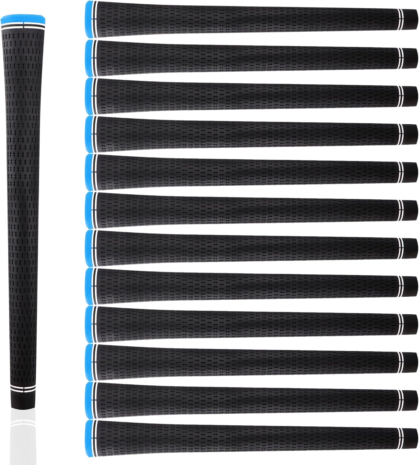 Nicunom 13 Pack Rubber Golf Grips, Standard Golf Grips Comfort Golf Club Grips, Non-Slip, High Feedback and Traction