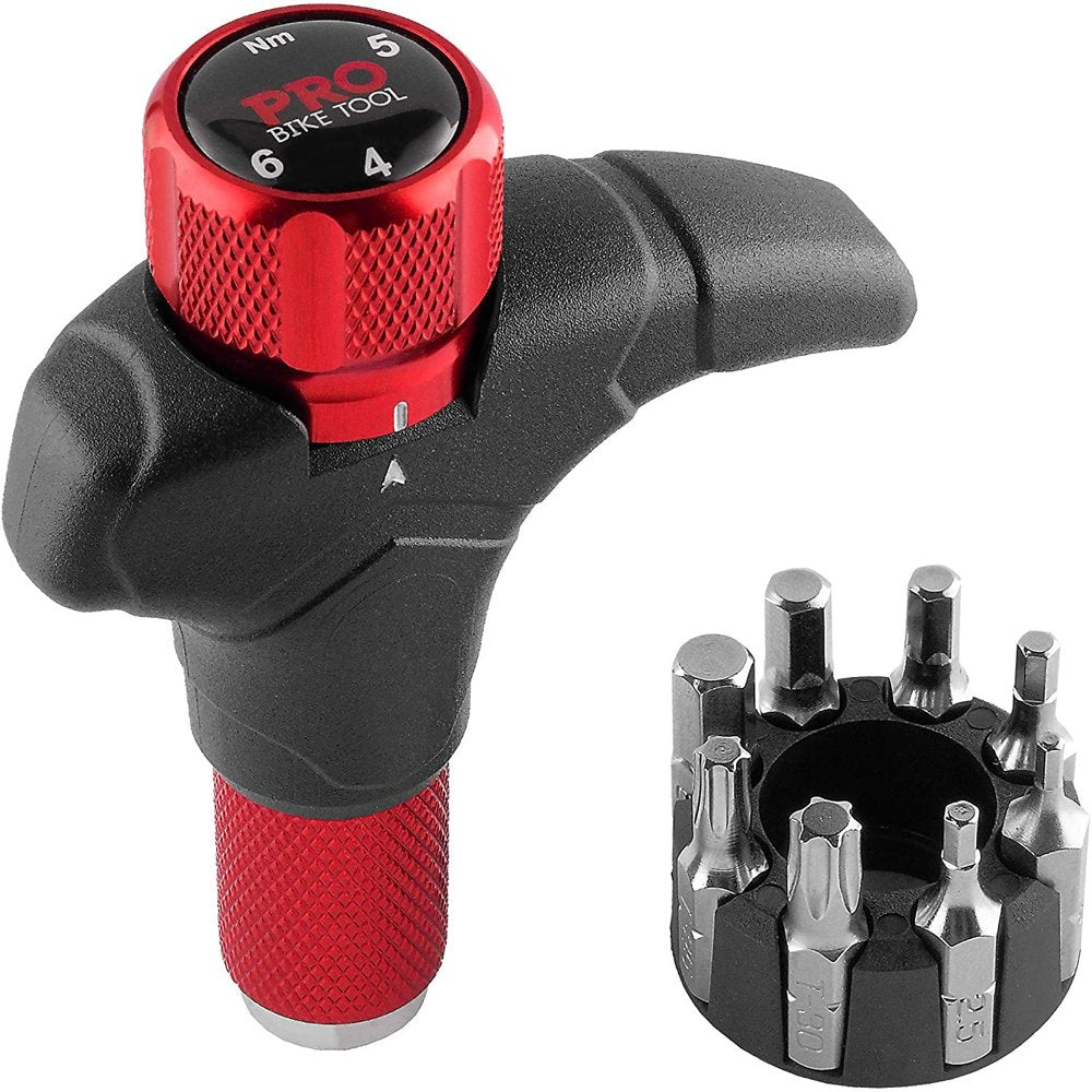 PRO BIKE TOOL T-Torque Adjustable Wrench Tool with Slip Free Handle (Black)