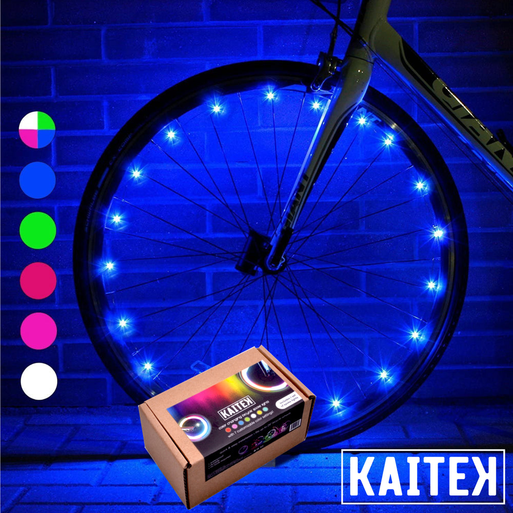Kaitek LED Bicycle Wheel Accessory Light for 1 Wheel, Color-Changing