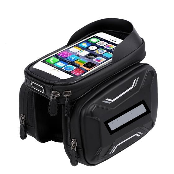 Gray  Front Mount Touchscreen Bike Bag