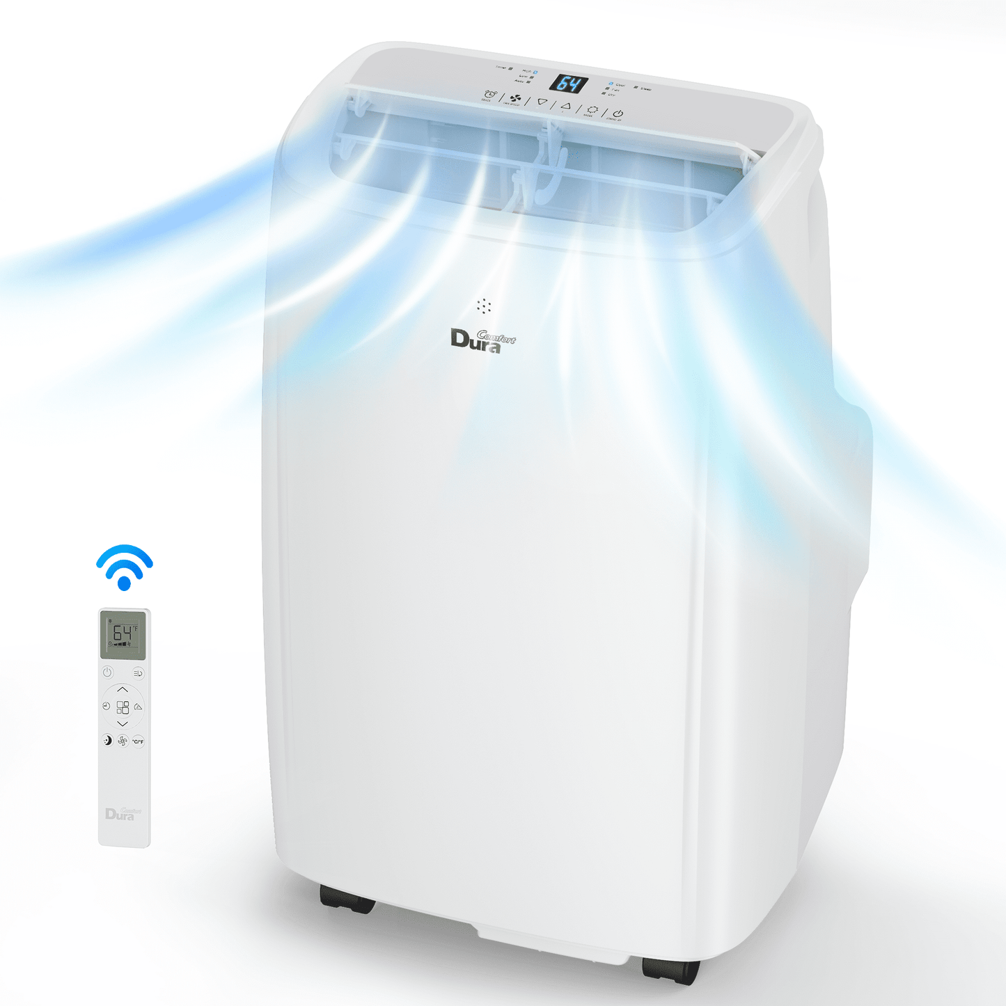 DuraComfort WPDL8KDL Portable AC Unit 8.000 BTU(ASHRAE). Cools up to 150 Sq. Ft. with Remote Control