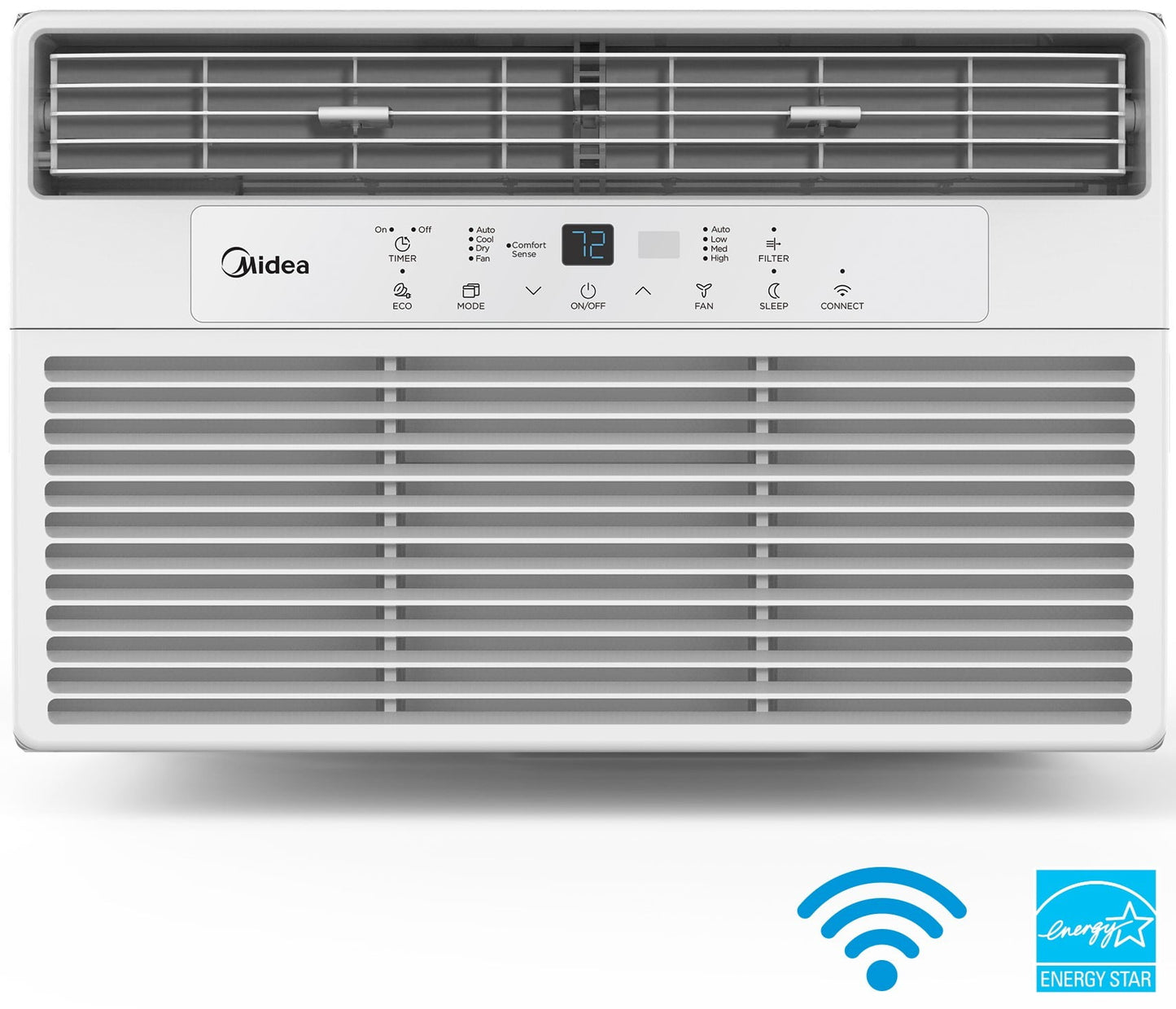 Midea 14.500 BTU 115V Smart Window Air Conditioner with Remote. MAW15S1WWT