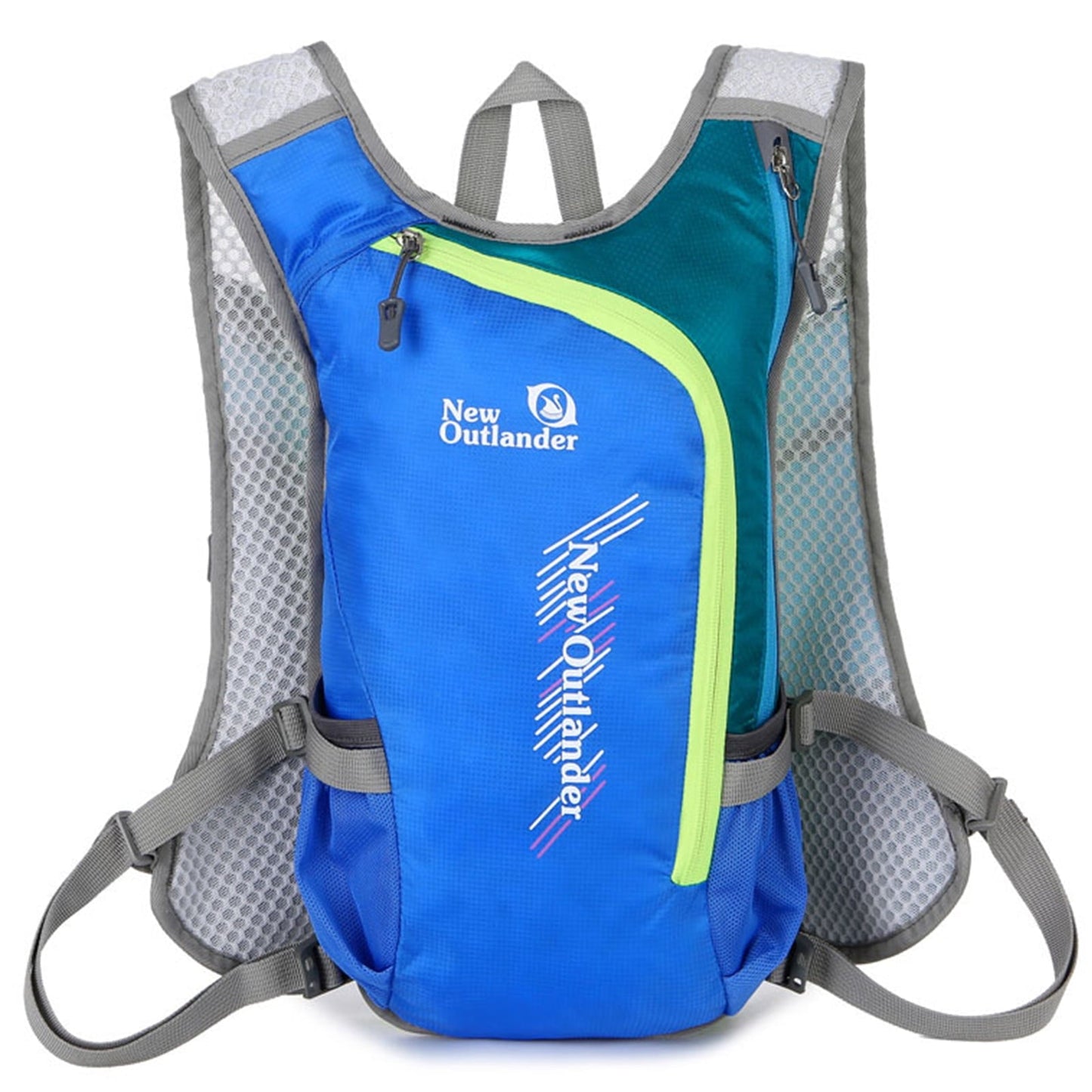 New Outlander Breathable Hydration Backpack for Hiking Running Cycling, Two Shoulder Bag, Reflective Water Bladder
