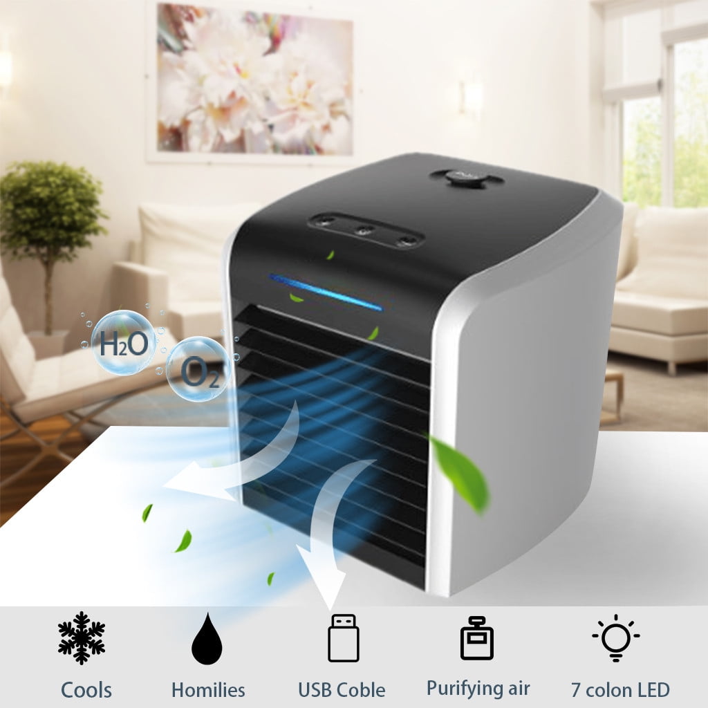 Siaonvr Colors Cooling with Air Light Conditioner Cooler Fan Summer Portable Space 7 Smart home