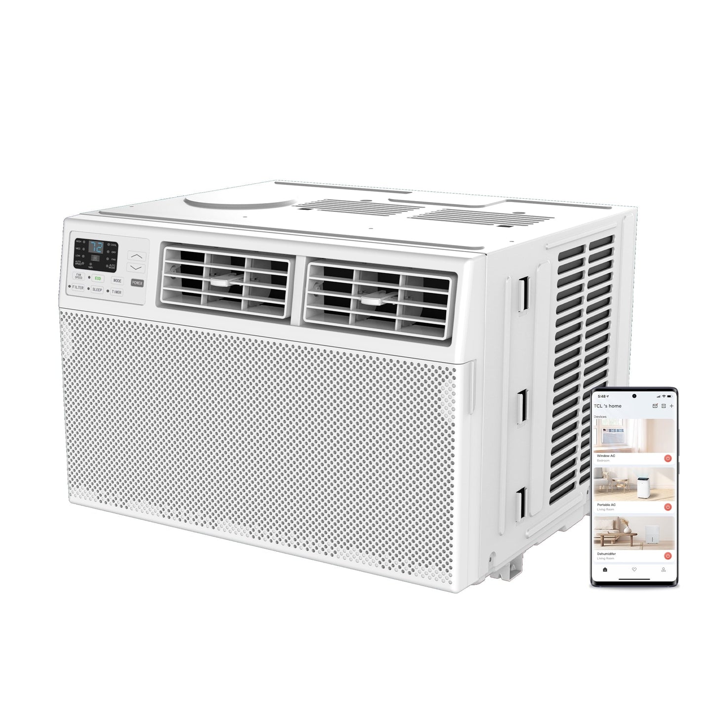 TCL 8.000 BTU Smart Window Air Conditioner. White. W8W9E2-3