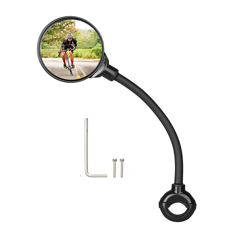 Bike Mirror, Adjustable Wide Angle Bicycle Rear View Mirror, Universal Handlebar Safe Convex Mirror for Mountain Road Bike Cycling Riding
