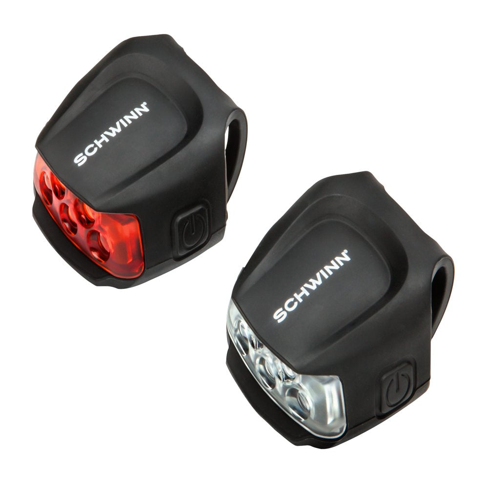 Schwinn 26 Lumen Quick Wrap Light Set, 1 Red and 1 White for Rear and Front, 26 Hour Run Time
