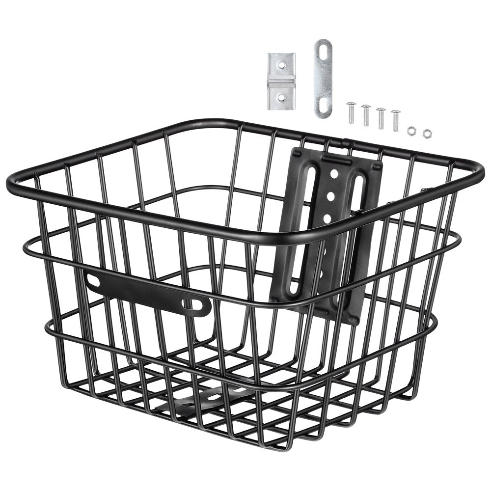Iron Wire Basket Bike Front Basket Organizing Storage Basket Front Handlebar Bike Basket Organizer