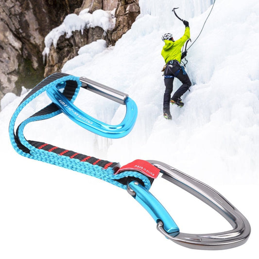 Ccdes Camnal 38CM Extenders Straight Bent Carabiner Rock Climbing Quickdraw Sling,Quickdraw Sling, Extender