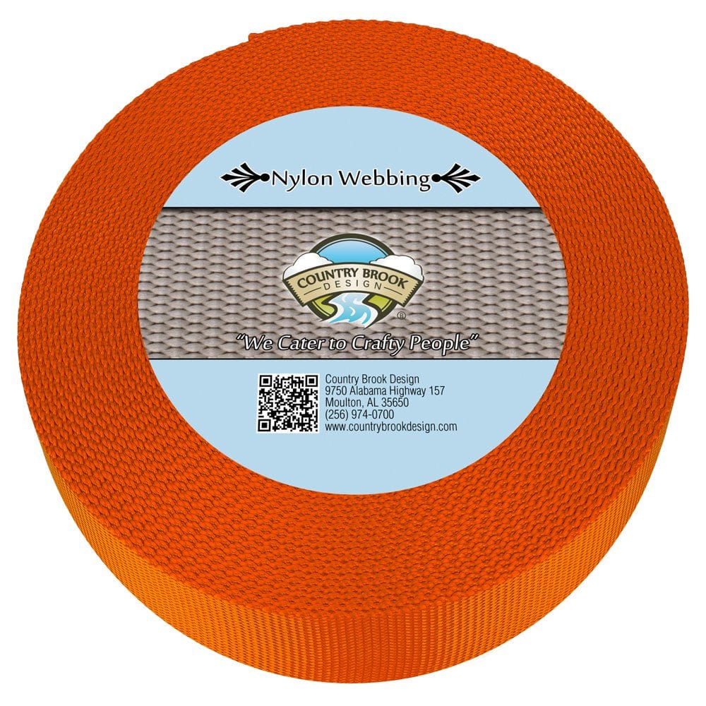 Country Brook Design® 1 1/2 Inch Bright Red Heavy Duty Nylon Webbing, 50 Yards