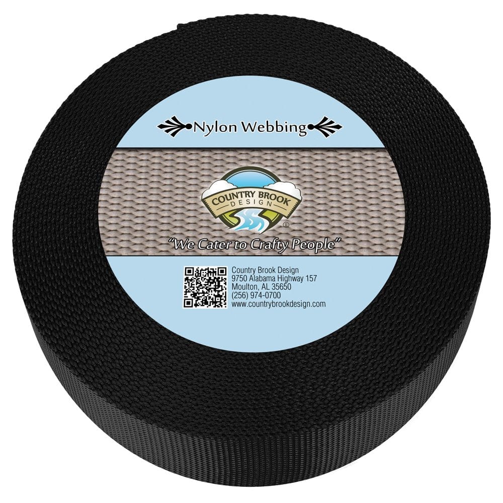 Country Brook Design® 1 1/2 Inch Bright Red Heavy Duty Nylon Webbing, 50 Yards