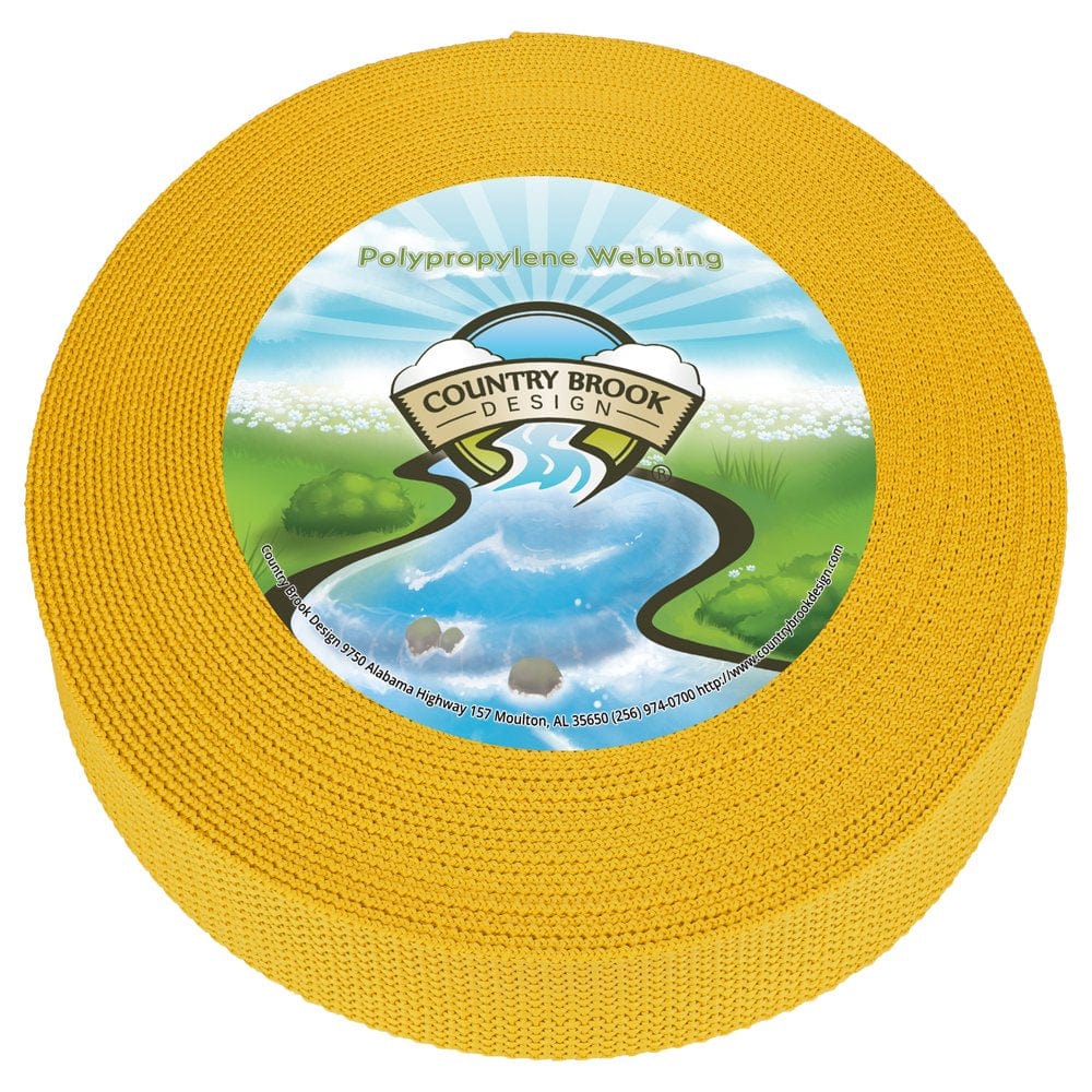 Country Brook Design® 1 Inch Brown Heavy Polypropylene Webbing, 25 Yards